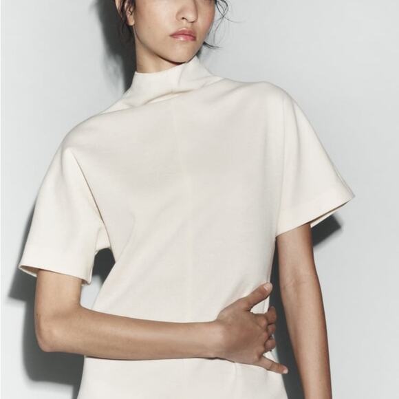 ZARA SHORT SLEEVE JUMPSUIT ZW COLLECTION - Picture 7 of 13